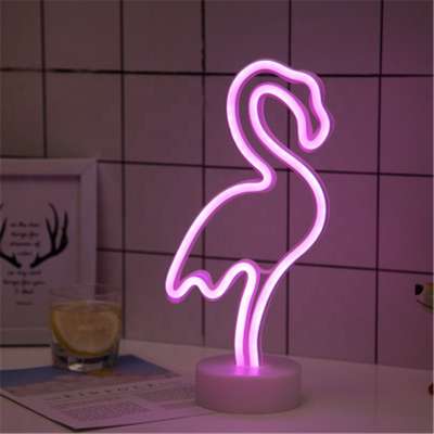 LED flamingo logo neon flex signage lights for hanging wall decoration